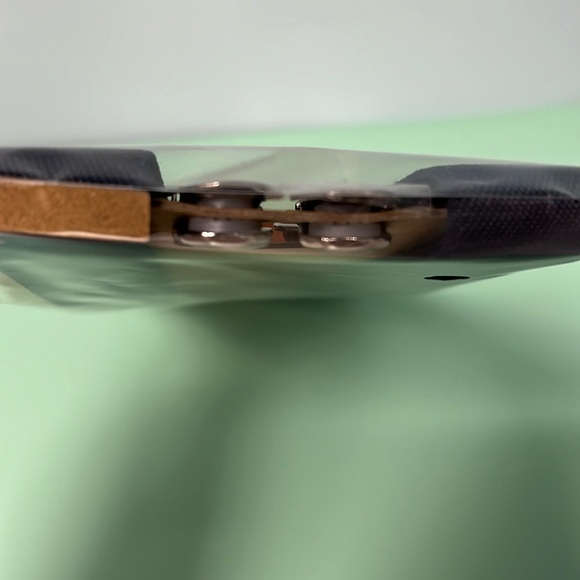 Children Navy Suspenders with 4 Clip-on, Y Back Brace, Tan Leather, Adjustable - Picture 3 of 4